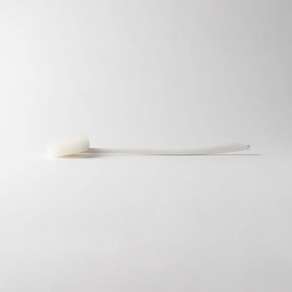 らくな姿勢で洗える柄付きバススポンジ ホワイト