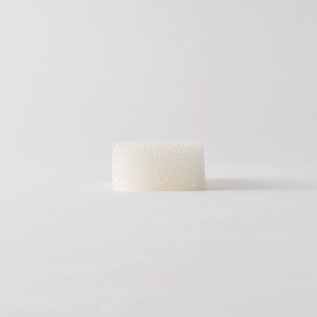 水切れがいいバススポンジ ホワイト 単層