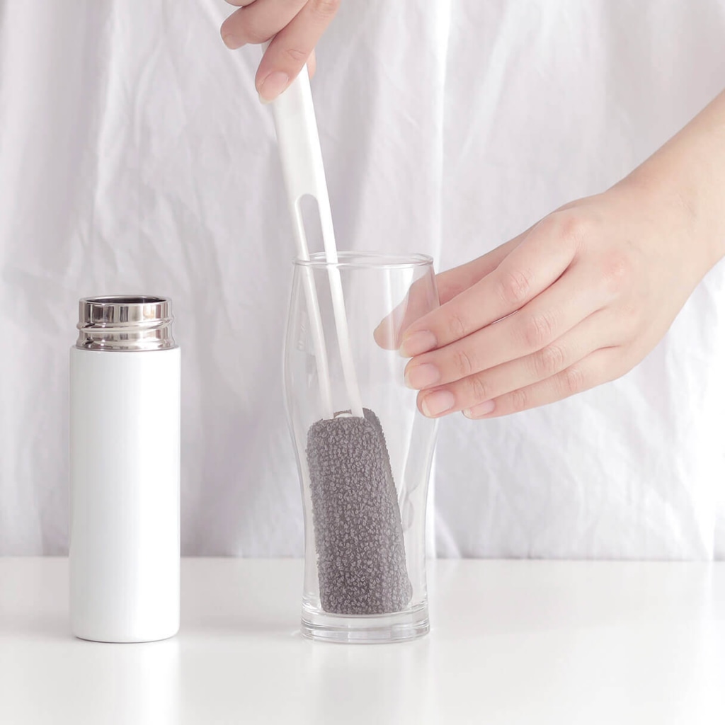 水ピカ ボトル洗いスポンジ リフィル グレー 2個入り