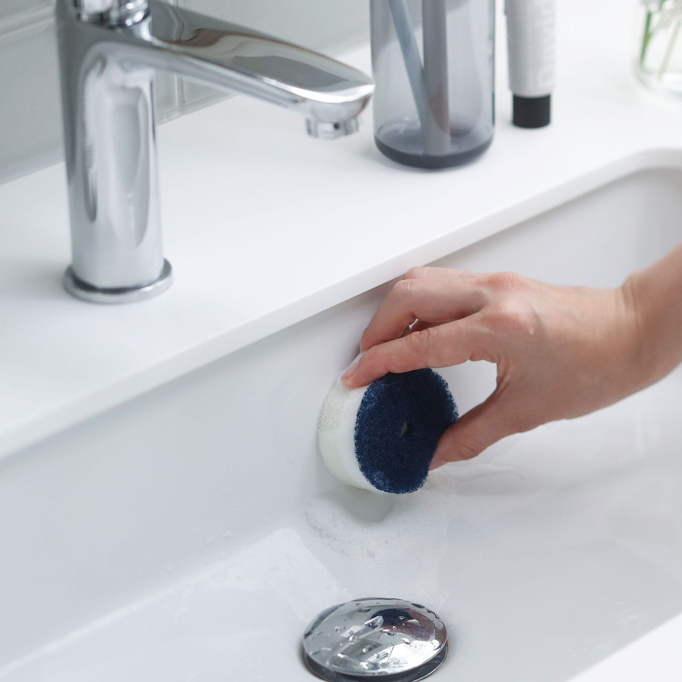 洗面スポンジ POCO リフィル ネイビー 2個入り