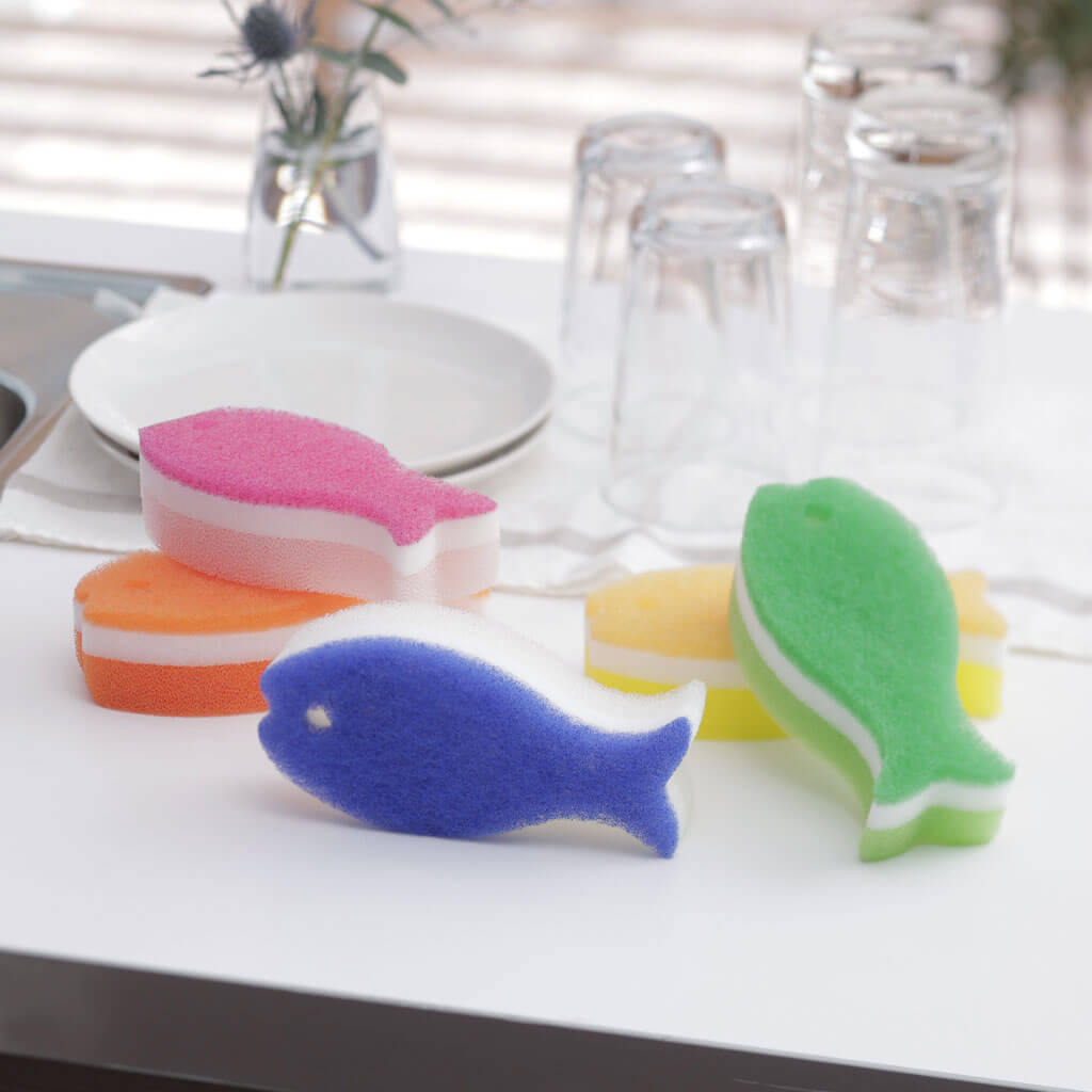 おさかなスポンジ10色セット ミックス