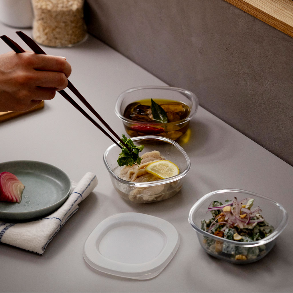 [ギフト]うつわにもなる保存容器 250mL クリア 2個入り