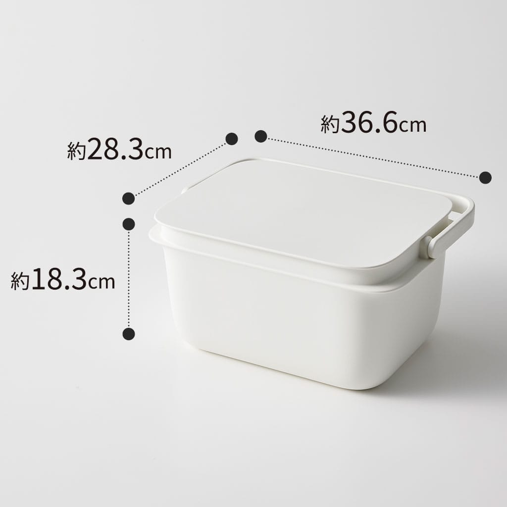 四角いバケツ ホワイト 5L