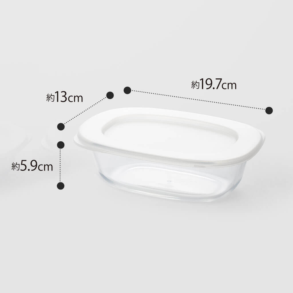 [ギフト]うつわにもなる保存容器 650mL クリア 2個入り