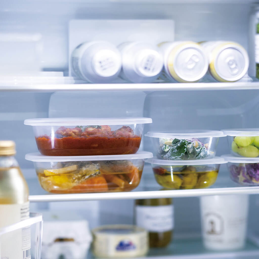 うつわにもなる保存容器 650mL クリア 2個入り