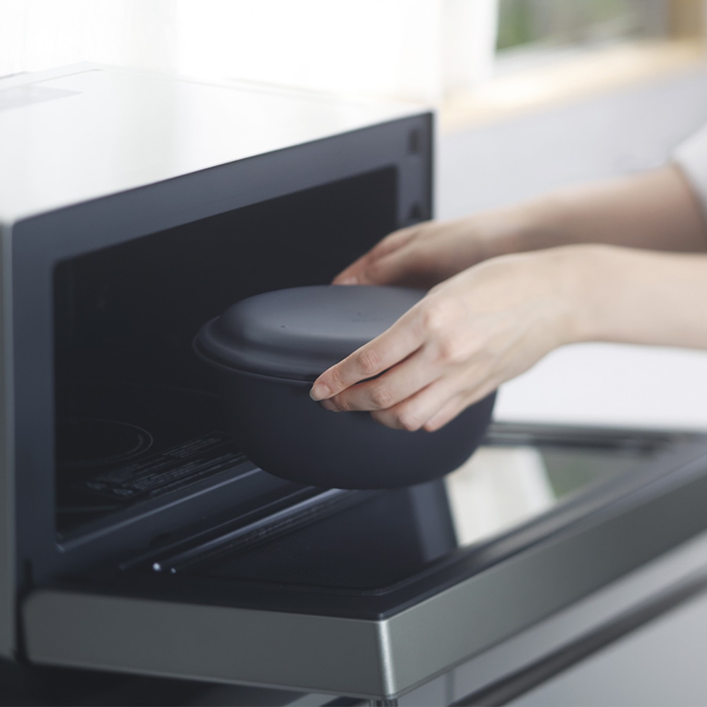 ザルボウル 18cm ダークグレー 2点セット