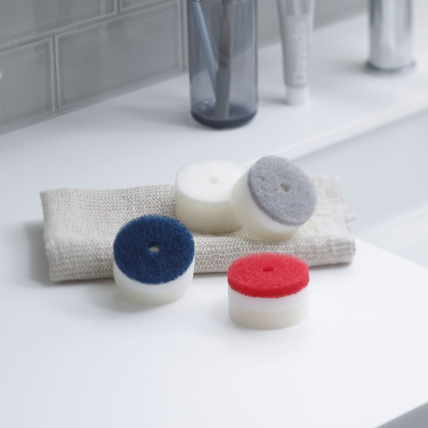 洗面スポンジ POCO リフィル ネイビー 2個入り