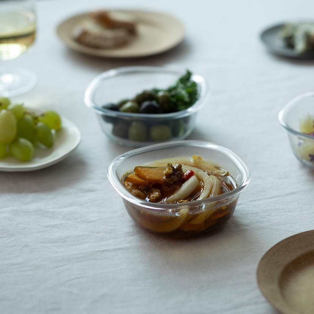 [ギフト]うつわにもなる保存容器 250mL クリア 2個入り