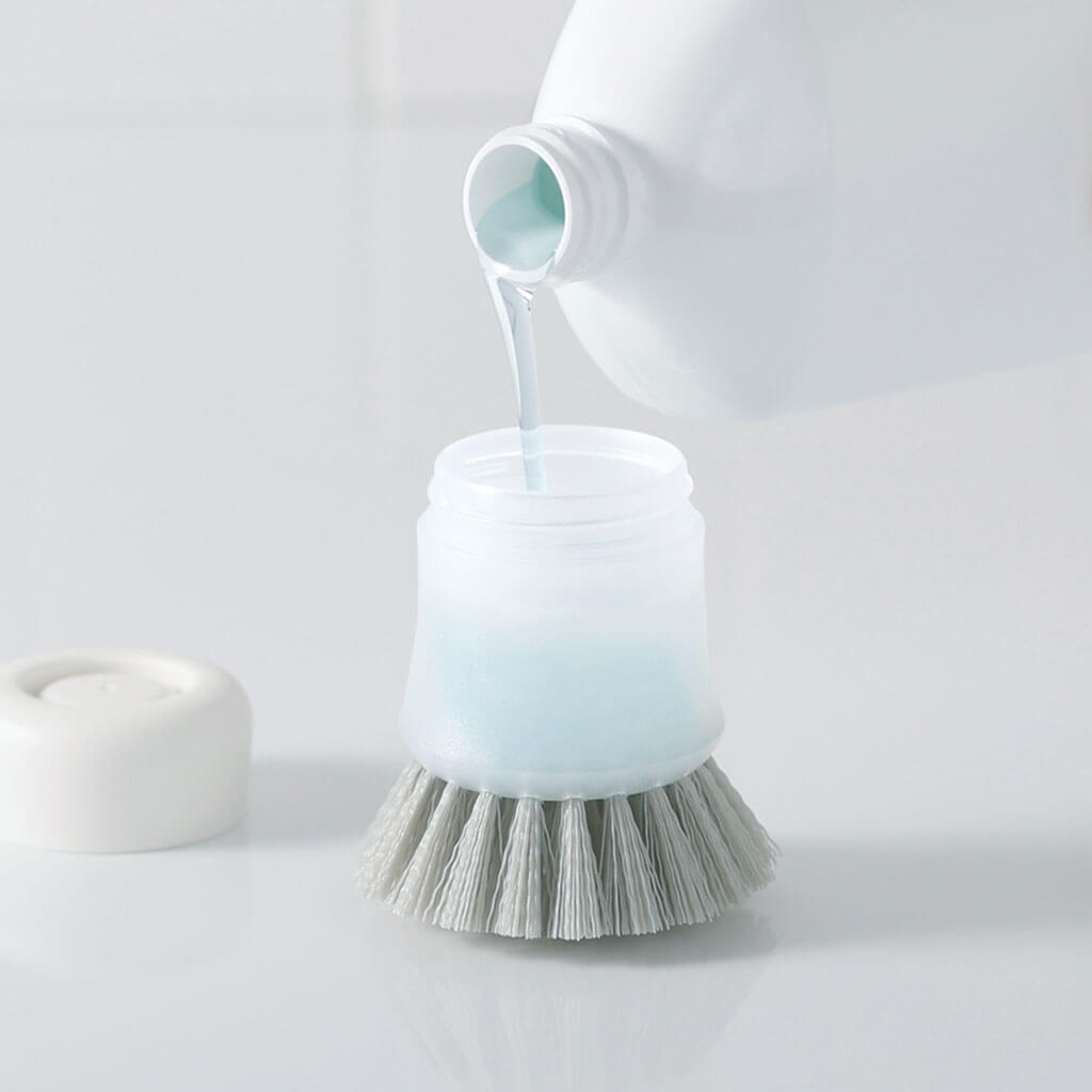 ワンプッシュキッチンブラシ ホワイト ふつう