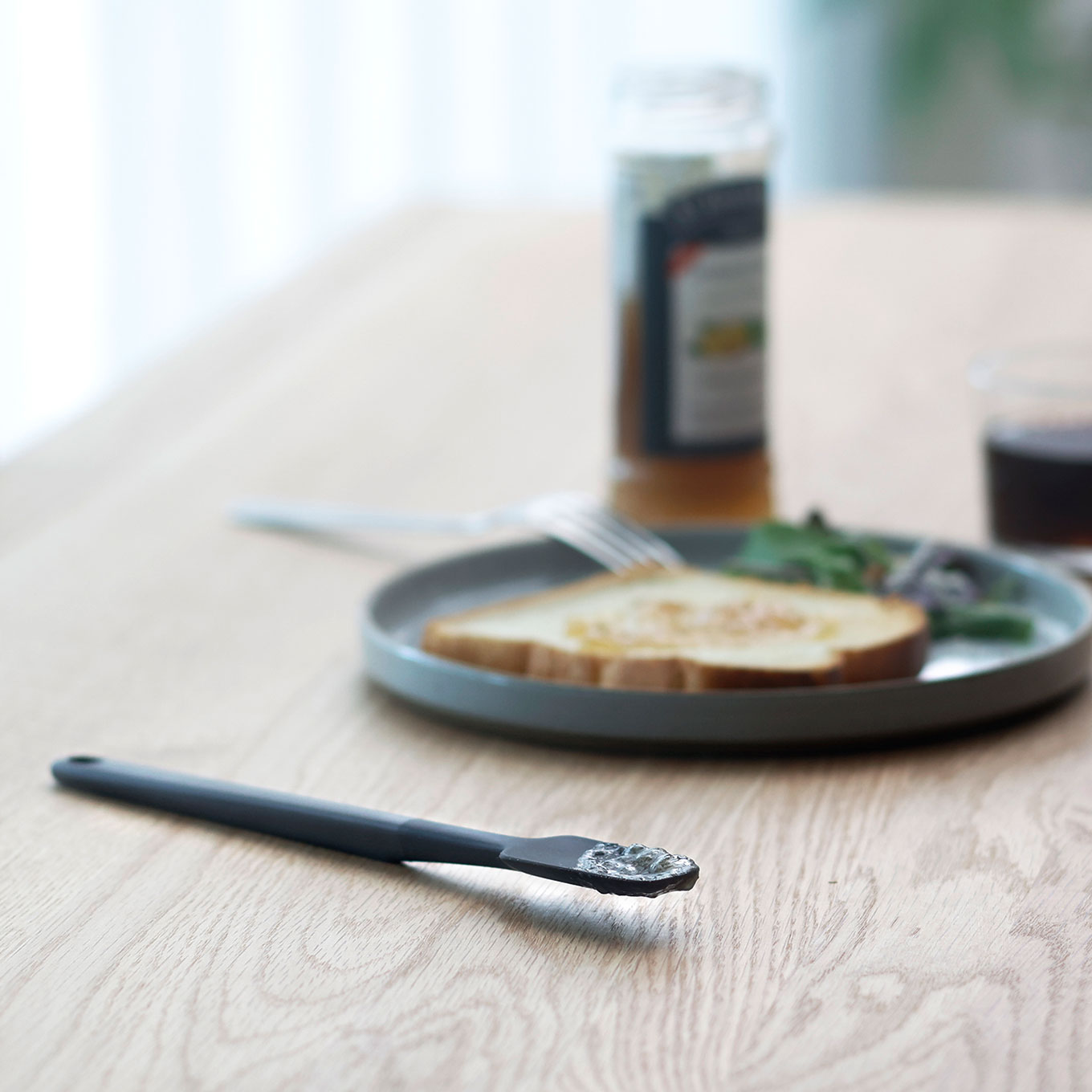 調理もできるスパチュラスプーン ダークグレー