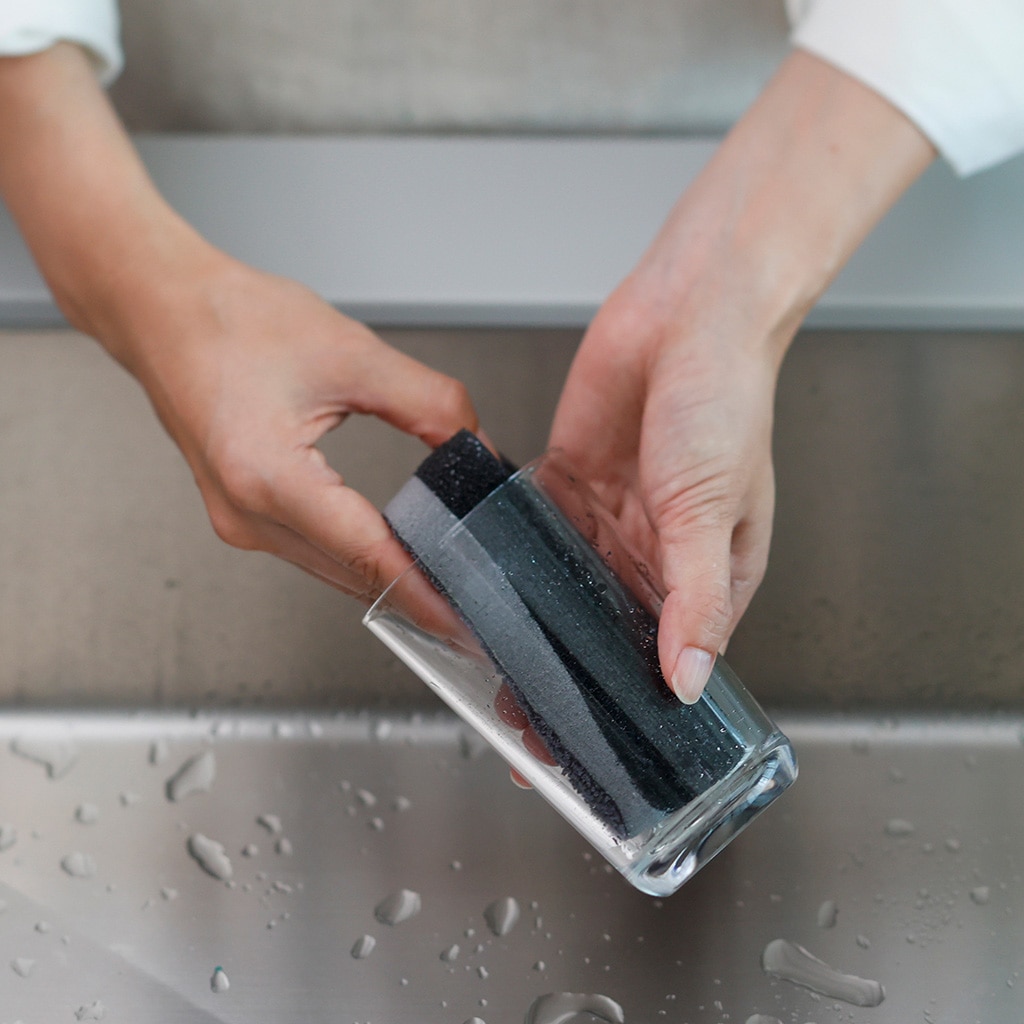 水ピカ キッチンスポンジ 3層 グリーン