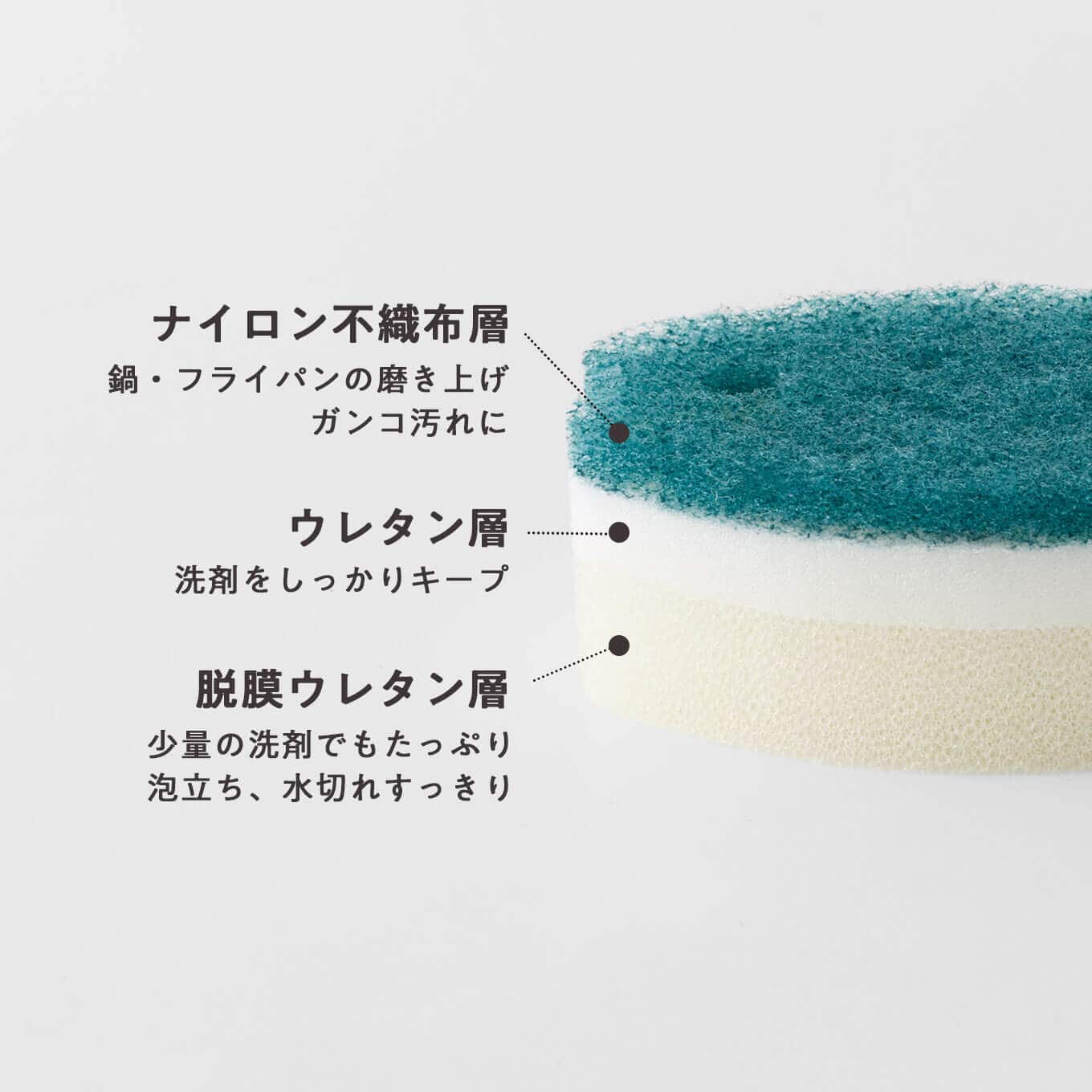 おさかなスポンジ 冬のきらめき フォレストグリーン 2個入り