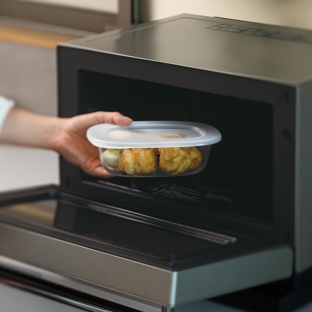 [ギフト]うつわにもなる保存容器 650mL クリア 2個入り