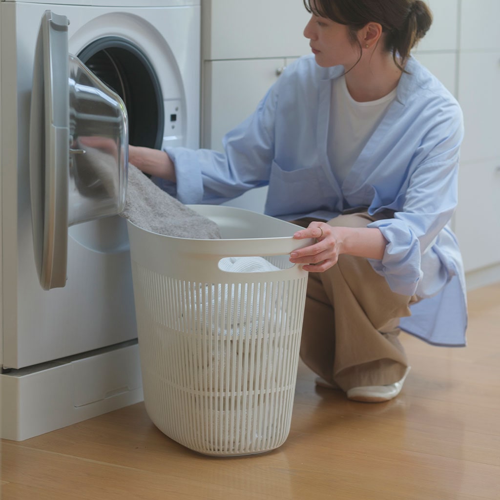 ランドリーバスケット ホワイト