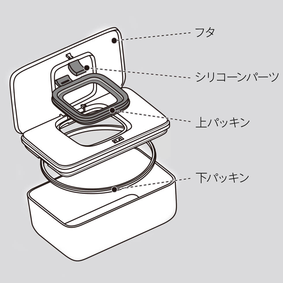 ワンタッチで開くシートケース ホワイト S