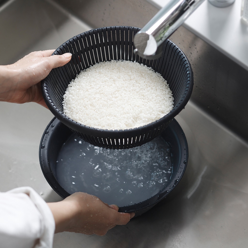 ザルボウル 21cm ダークグレー 3点セット