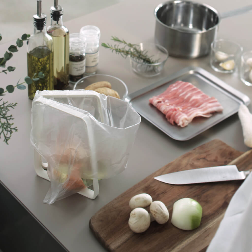 ゴミを入れやすいポリ袋ホルダー(WEB限定色) ブラック