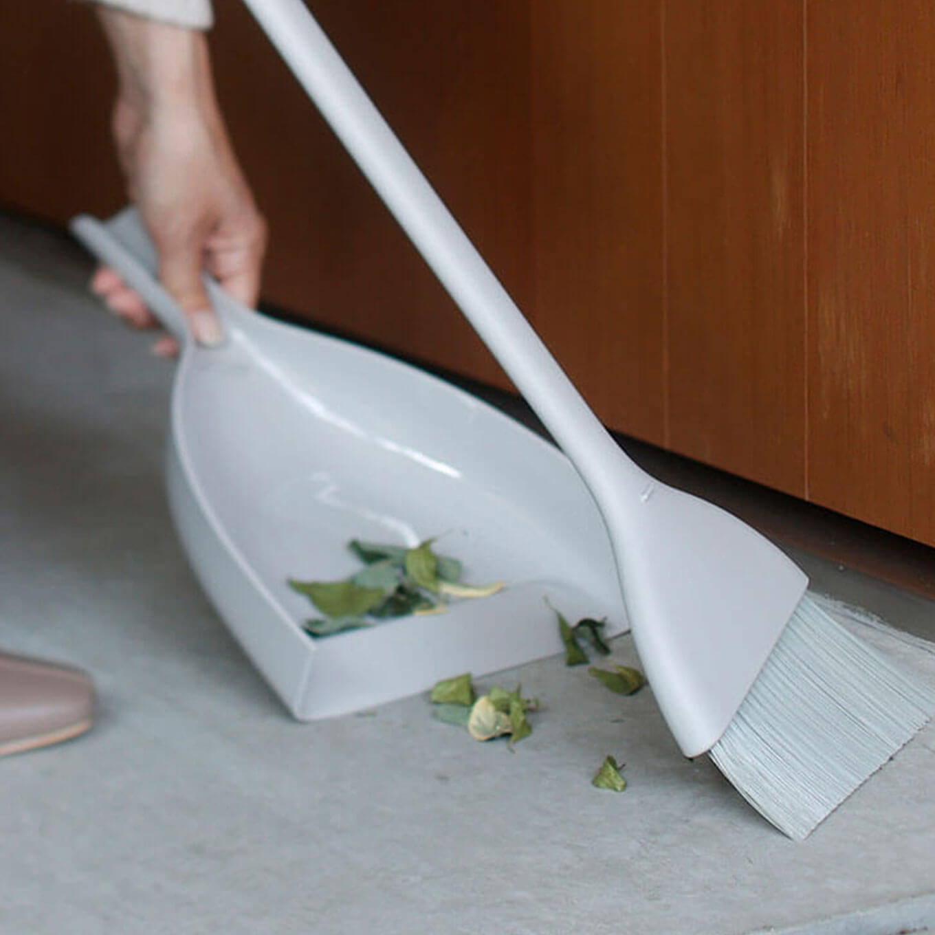 ほうき ちりとり ブラック