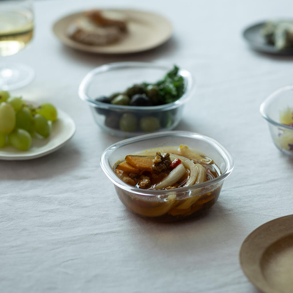 [ギフト]うつわにもなる保存容器 250mL クリア 2個入り