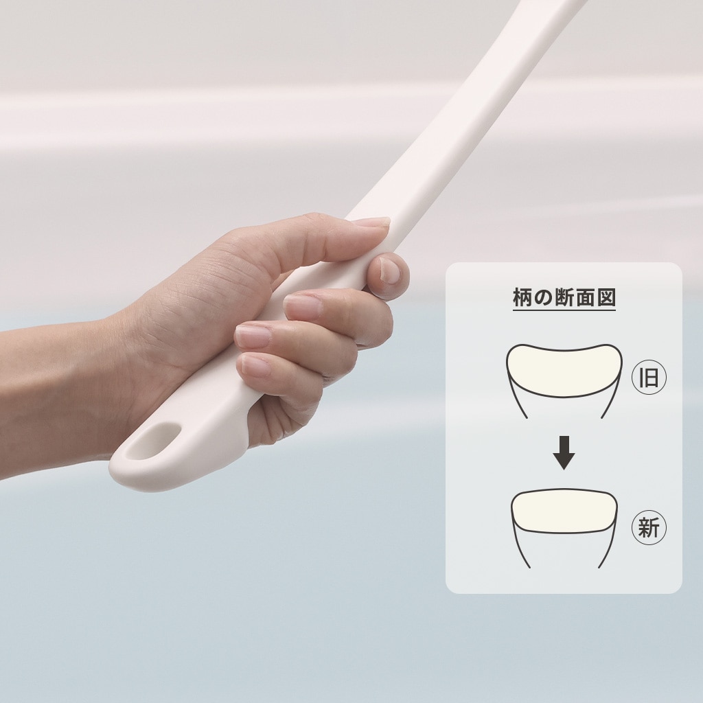 らくに洗えるボディブラシ ホワイト やわらかめ