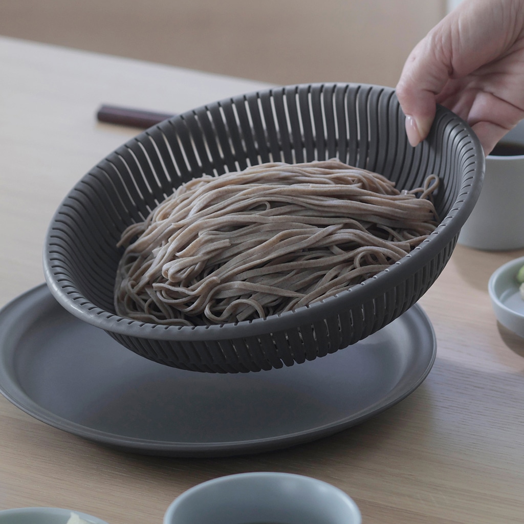 ザルボウル 21cm ダークグレー 3点セット