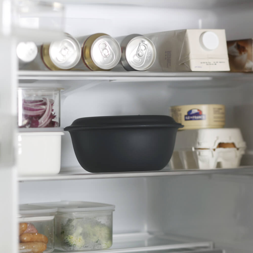 ザルボウル 18cm ダークグレー 2点セット