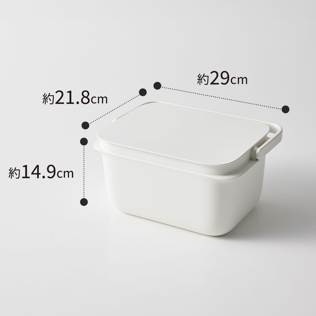四角いバケツ ホワイト 5L