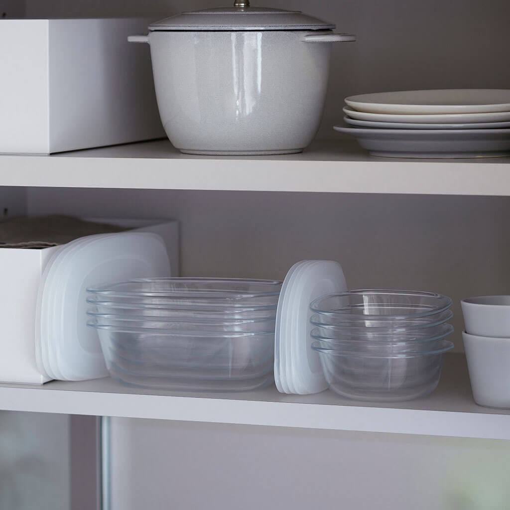 [ギフト]うつわにもなる保存容器 650mL クリア 2個入り