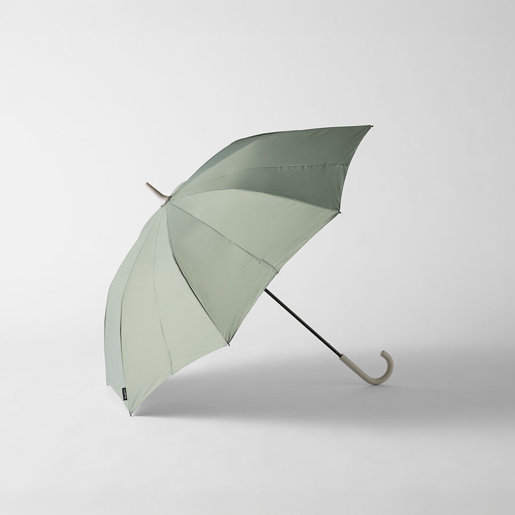 Shupatto アンブレラ アッシュグリーン(柄:ライトグレー) 58cm