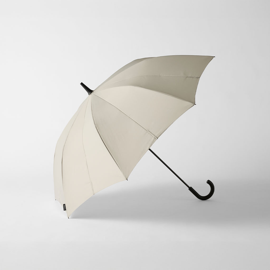 Shupatto アンブレラ クレイベージュ(柄:ブラック) 65cm