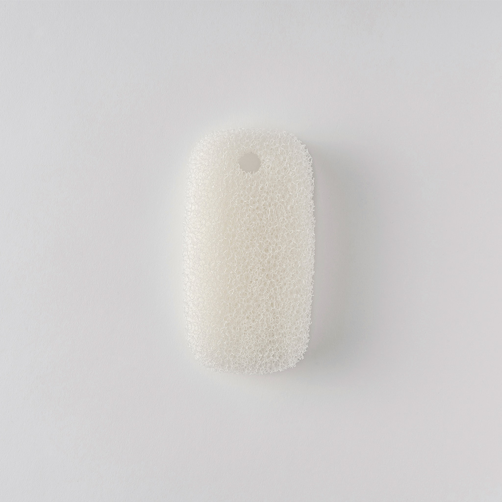 水切れがいいバススポンジ ホワイト 単層