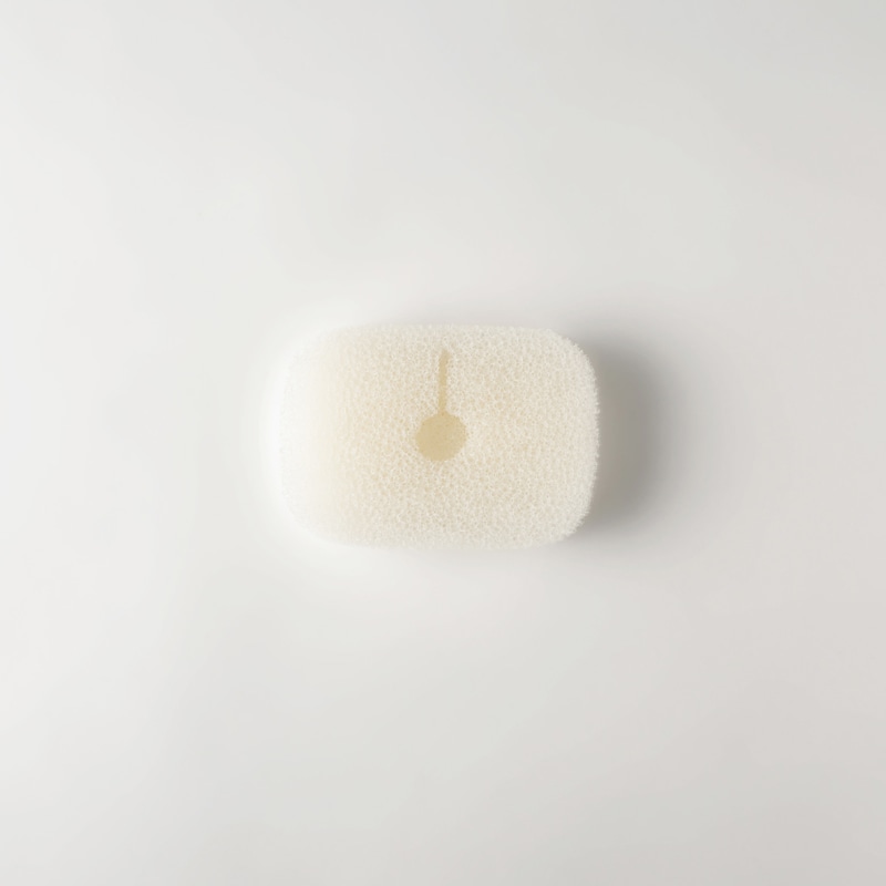 らくな姿勢で洗える柄付きバススポンジ リフィル ホワイト