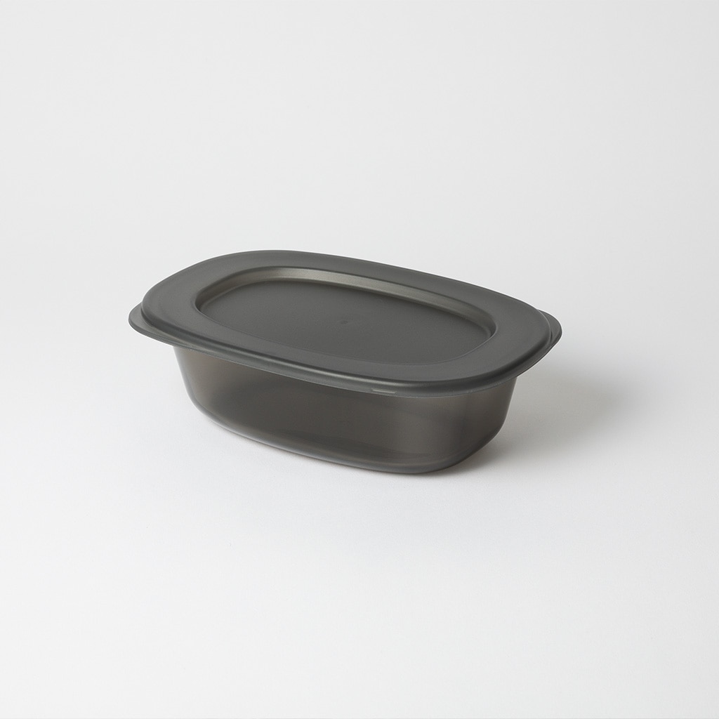 [ギフト]うつわにもなる保存容器 650mL ダークグレー 2個入り