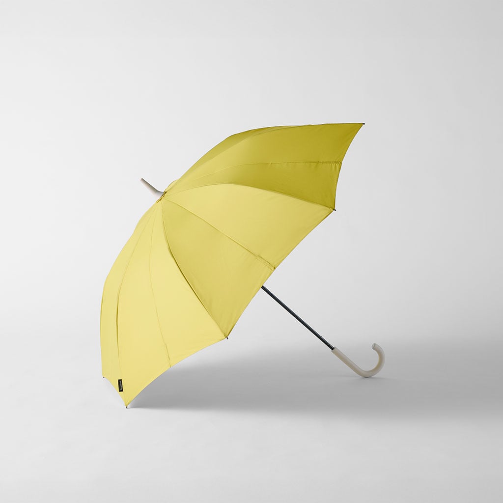 [ギフト]Shupatto アンブレラ サフランイエロー(柄:ライトグレー) 58cm